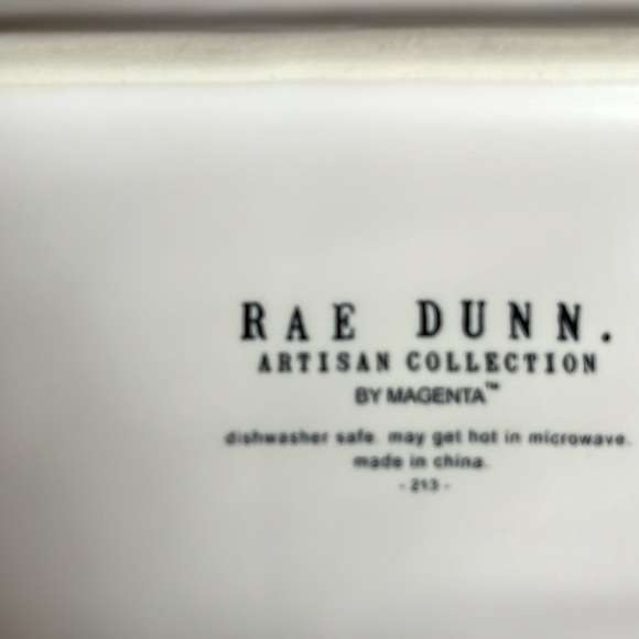 RAE DUNN BREAD 🍞 AND BUTTER DIVIDED SERVING DISH WHITE & tan NWT - Picture 6 of 8